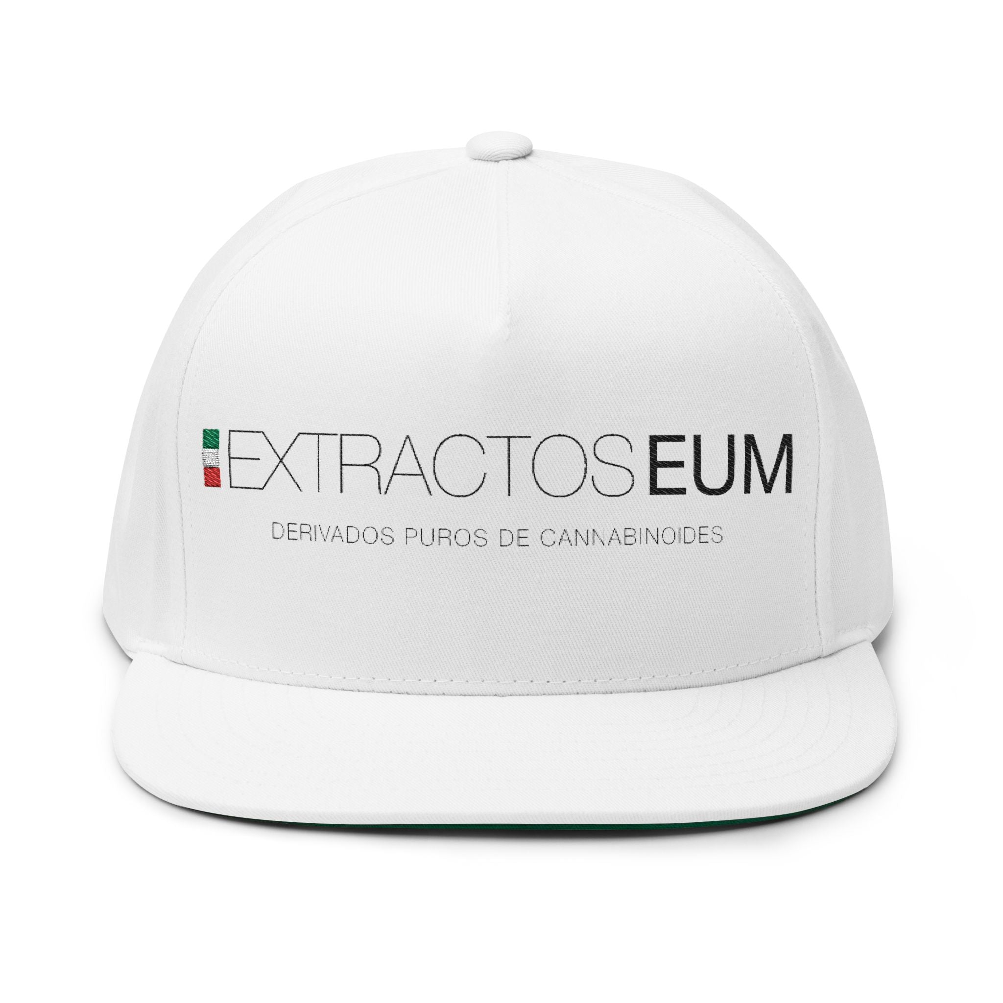 Gorra plana con visera bordada y elegante - Extractos EUM