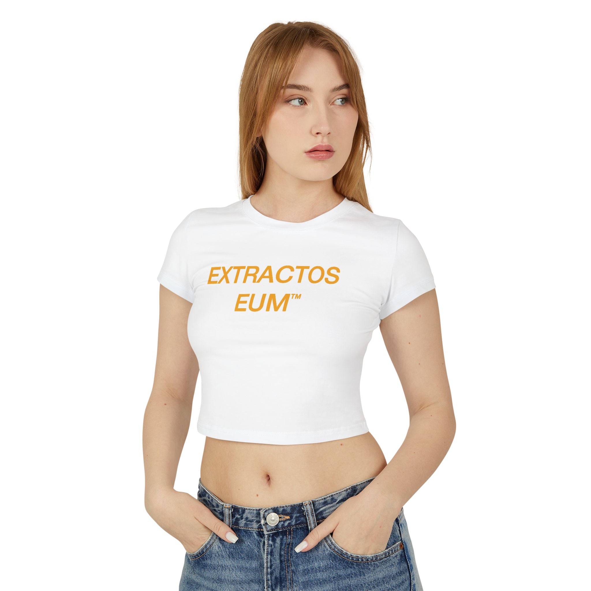Camiseta corta Extractos EUM — Camiseta minimalista con estampado para mujer