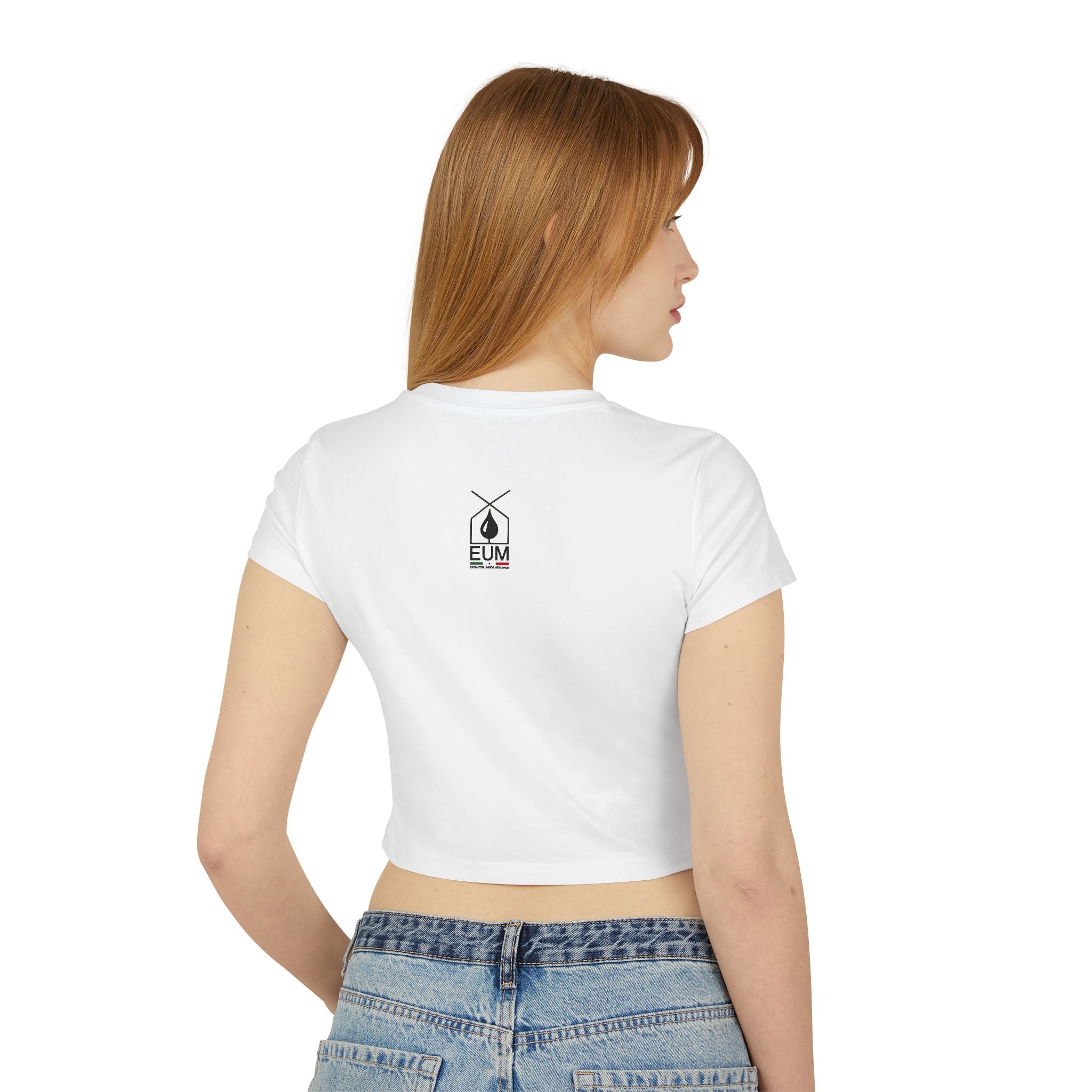 Camiseta corta Extractos EUM — Camiseta minimalista con estampado para mujer
