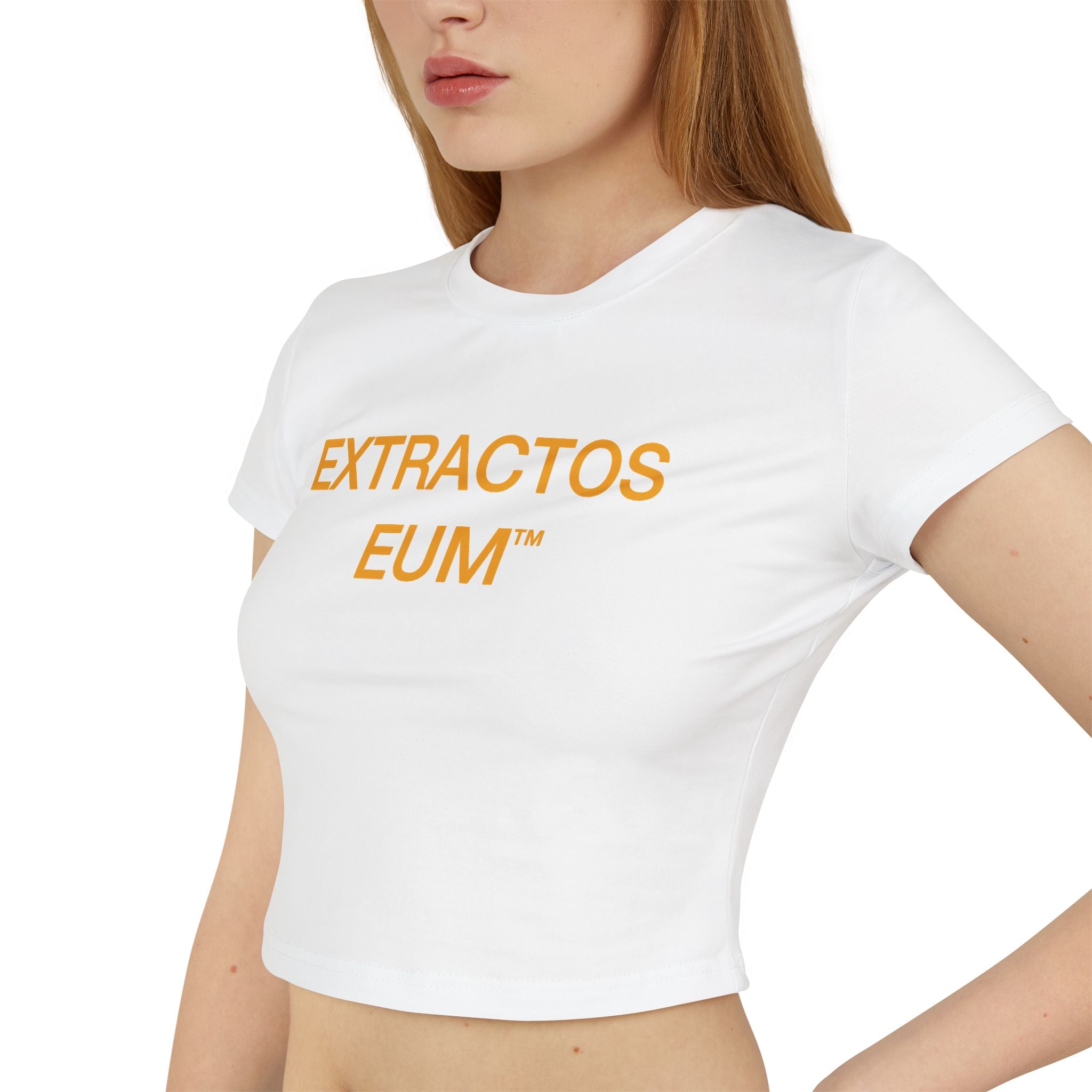 Camiseta corta Extractos EUM — Camiseta minimalista con estampado para mujer